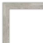 Specchio da parete senza smussatura 24" x 30" con lavaggio grigio tortora - Amanti Art: Specchio da trucco moderno rettangolare, include ferramenta per il montaggio