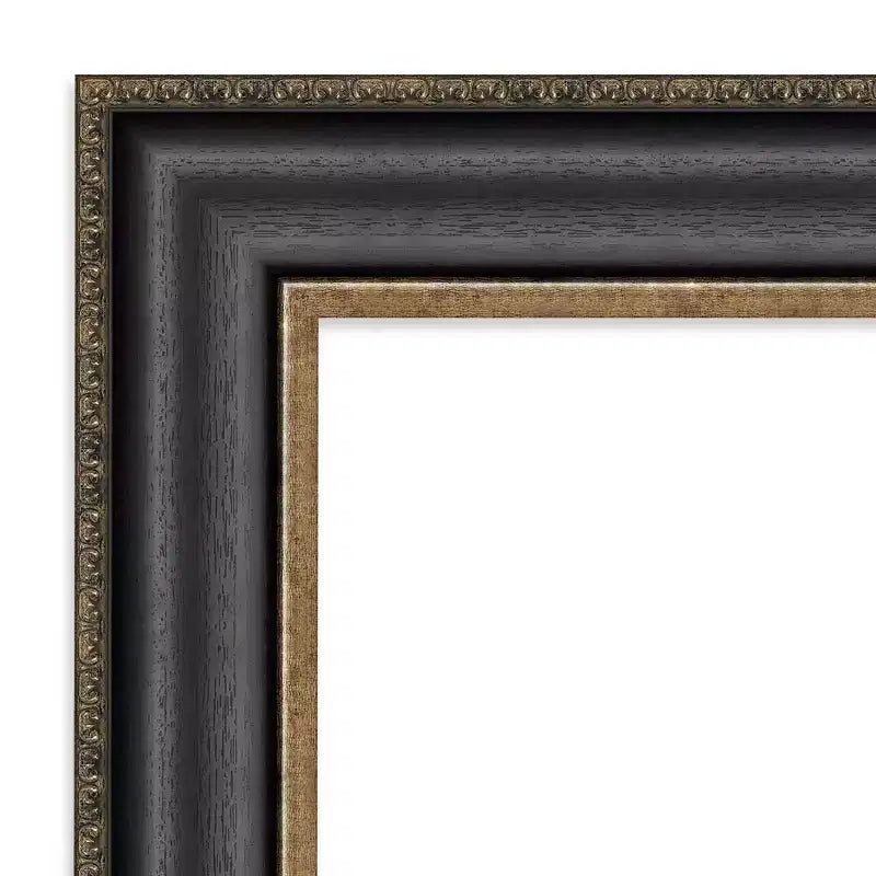 Specchio da parete per bagno Thomas nero bronzo 81 x 81 cm non smussato - Amanti Art: cornice quadrata moderna in polistirene, include accessori di montaggio