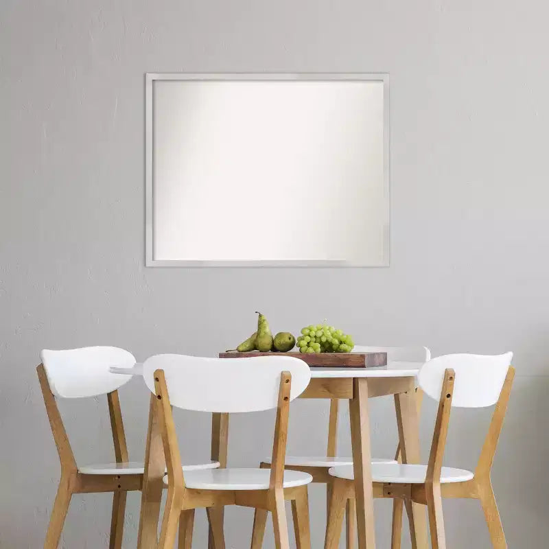 Specchio da Parete Svelte Silver in Legno non Smussato 30" x 24" - Amanti Art: Rettangolare Moderno, Facile da Pulire, Nessun Montaggio Richiesto
