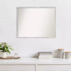 Specchio da Parete Svelte Silver in Legno non Smussato 30" x 24" - Amanti Art: Rettangolare Moderno, Facile da Pulire, Nessun Montaggio Richiesto