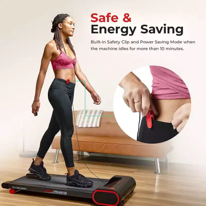 Sunny Health & Fitness Smart Slim Under Desk Walking Treadpad