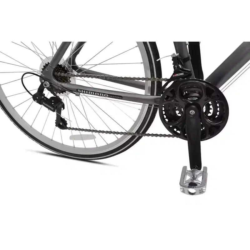 Kent Men's Ridgeway Sport 700c/28" Hybrid Bike - Gray