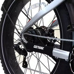 GOTRAX Adult Fat Tire 26" Step Through Electric Hybrid Bike - Silver