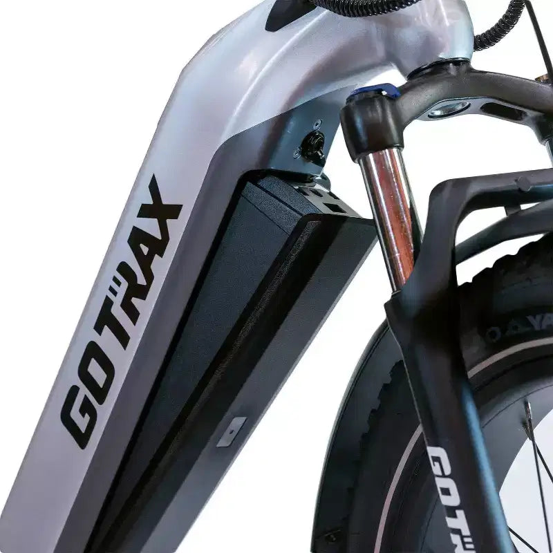 GOTRAX Adult Fat Tire 26" Step Through Electric Hybrid Bike - Silver