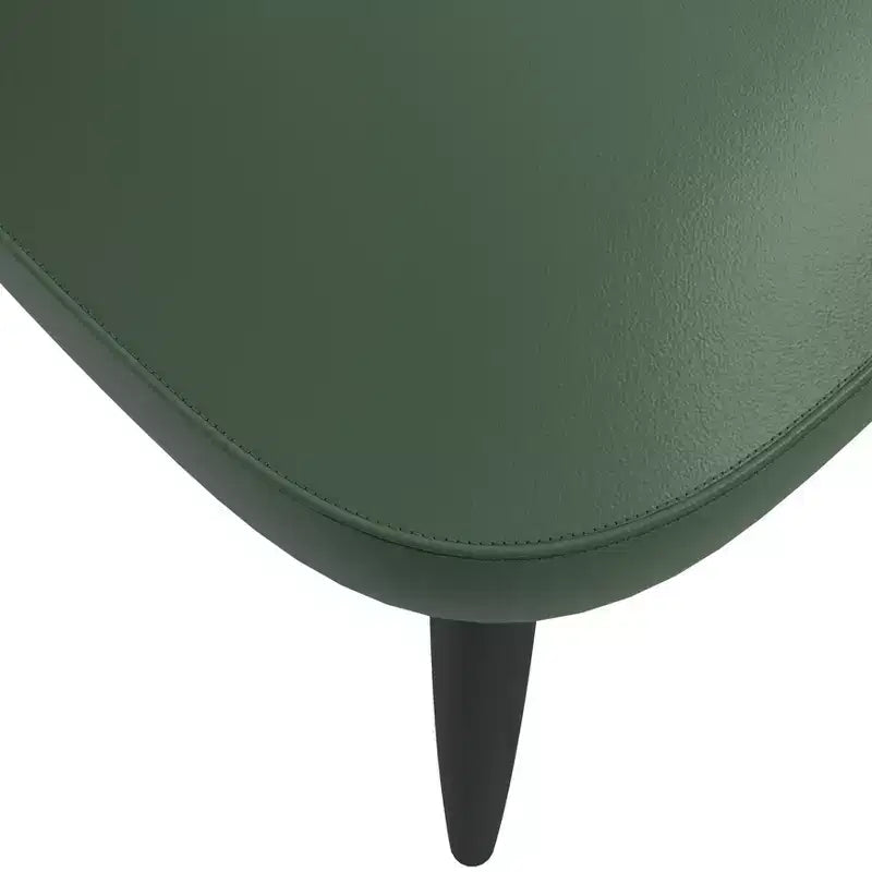 LeisureMod Paradiso Collection Upholstered Dining Chair Set of 2  Curved Back with Wood Legs, Stylish, Comfortable, and Durable for Dining Rooms