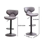 Roundhill Furniture Masaccio Upholstery Airlift Adjustable Swivel Barstool with Chrome Base, Weathered Brown, Set of 2