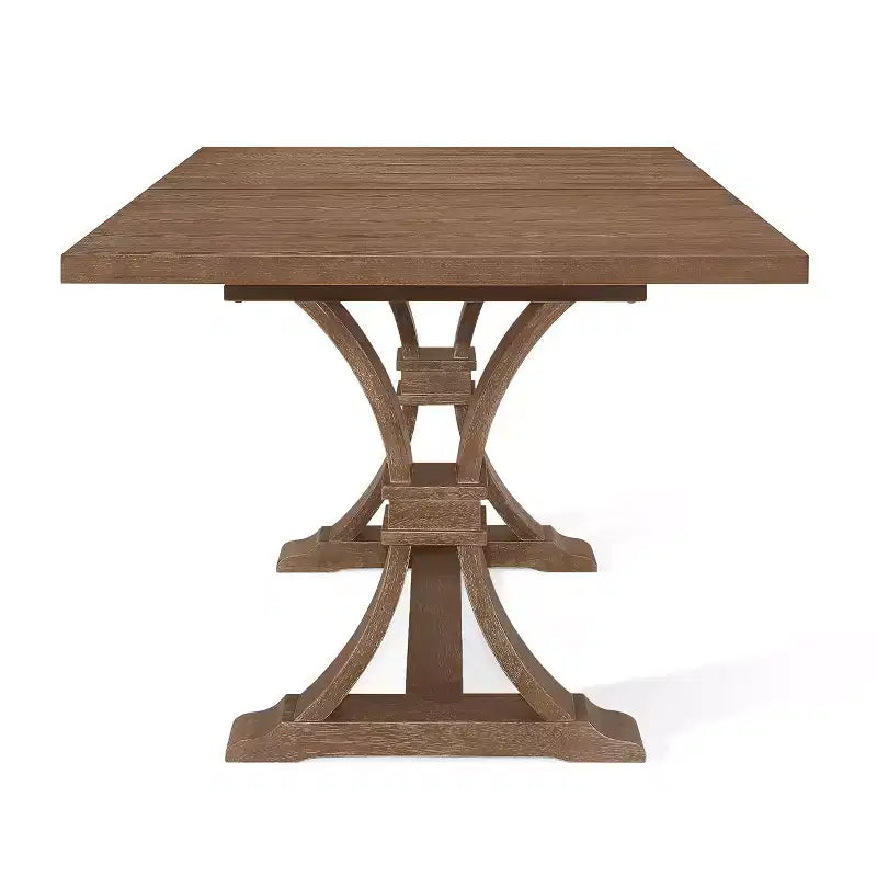 Christopher Knight Home Hudson Set da pranzo allungabile in 7 pezzi in legno imbottito con base a piedistallo