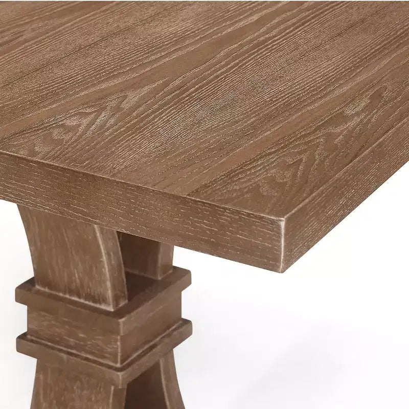 Christopher Knight Home Hudson Set da pranzo allungabile in 7 pezzi in legno imbottito con base a piedistallo