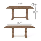 Christopher Knight Home Hudson Set da pranzo allungabile in 7 pezzi in legno imbottito con base a piedistallo