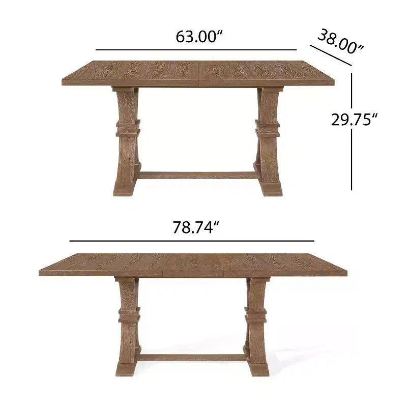 Christopher Knight Home Hudson Set da pranzo allungabile in 7 pezzi in legno imbottito con base a piedistallo