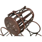 Kings Brand Furniture - Porta Bottiglie da Vino per Tavolo, Ripiano per Cantina, per Casa, Cucina e Bar - Rame Spazzolato - Nessun Montaggio Richiesto
