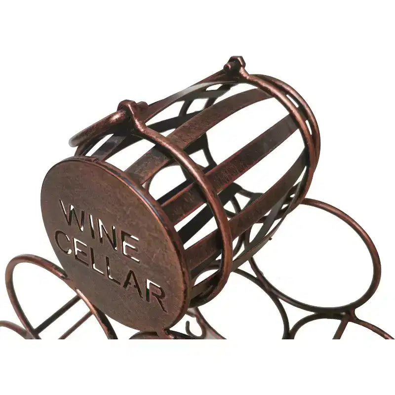 Kings Brand Furniture - Porta Bottiglie da Vino per Tavolo, Ripiano per Cantina, per Casa, Cucina e Bar - Rame Spazzolato - Nessun Montaggio Richiesto