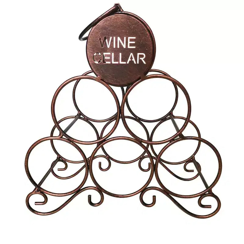 Kings Brand Furniture - Porta Bottiglie da Vino per Tavolo, Ripiano per Cantina, per Casa, Cucina e Bar - Rame Spazzolato - Nessun Montaggio Richiesto