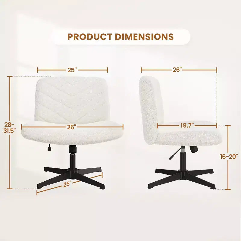 Yaheetech Fabric Swivel Desk Chair Office Chair for Home Office