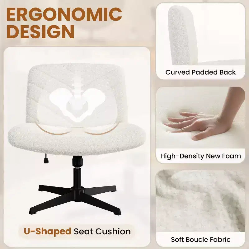 Yaheetech Fabric Swivel Desk Chair Office Chair for Home Office