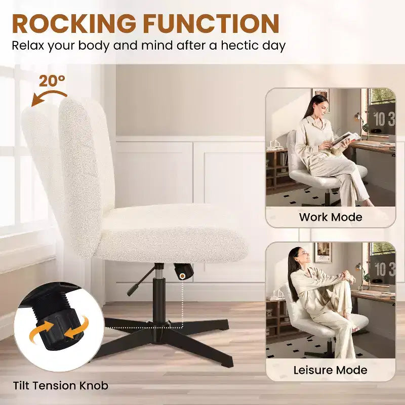 Yaheetech Fabric Swivel Desk Chair Office Chair for Home Office