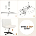 Yaheetech Fabric Swivel Desk Chair Office Chair for Home Office