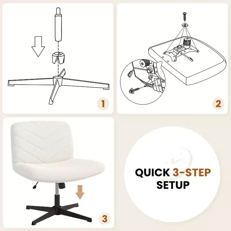 Yaheetech Fabric Swivel Desk Chair Office Chair for Home Office