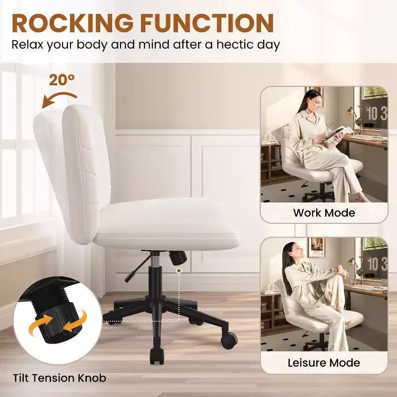 Yaheetech Fabric Swivel Desk Chair Office Chair for Home Office