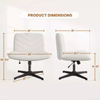 Yaheetech Fabric Swivel Desk Chair Office Chair for Home Office