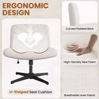 Yaheetech Fabric Swivel Desk Chair Office Chair for Home Office