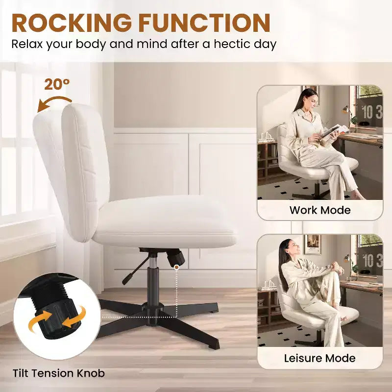 Yaheetech Fabric Swivel Desk Chair Office Chair for Home Office