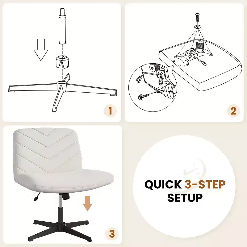 Yaheetech Fabric Swivel Desk Chair Office Chair for Home Office