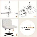 Yaheetech Fabric Swivel Desk Chair Office Chair for Home Office
