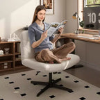 Yaheetech Fabric Swivel Desk Chair Office Chair for Home Office