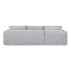 Jennifer Taylor Home Brenley 110.5 LAF Sofa-in-a-Box Sectional Sofa, Ash Gray Chenille