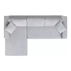 Jennifer Taylor Home Brenley 110.5 LAF Sofa-in-a-Box Sectional Sofa, Ash Gray Chenille