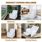 Luxury Power Motion Recliner with USB Charging, Swivel, and Lumbar Support for Nursery Comfort