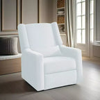 Luxury Power Motion Recliner with USB Charging, Swivel, and Lumbar Support for Nursery Comfort