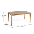 Christopher Knight Home Benao 7 Pieces Wood and Metal Upholstered Dining Set