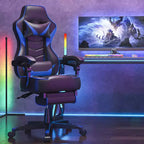 Sedia da gaming ELECWISH con poggiapiedi, supporto lombare, sedia da computer traspirante con cuscino a molle insacchettate, sedie per adulti