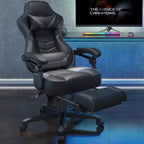 Sedia da gaming ELECWISH con poggiapiedi, supporto lombare, sedia da computer traspirante con cuscino a molle insacchettate, sedie per adulti