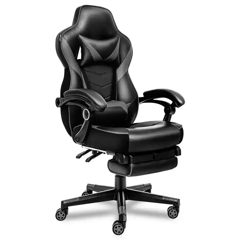 Sedia da gaming ELECWISH con poggiapiedi, supporto lombare, sedia da computer traspirante con cuscino a molle insacchettate, sedie per adulti