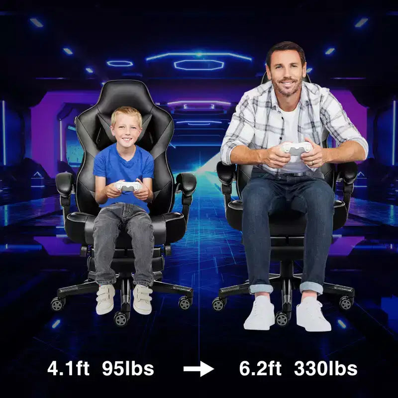 Sedia da gaming ELECWISH con poggiapiedi, supporto lombare, sedia da computer traspirante con cuscino a molle insacchettate, sedie per adulti