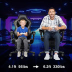 Sedia da gaming ELECWISH con poggiapiedi, supporto lombare, sedia da computer traspirante con cuscino a molle insacchettate, sedie per adulti