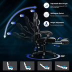 Sedia da gaming ELECWISH con poggiapiedi, supporto lombare, sedia da computer traspirante con cuscino a molle insacchettate, sedie per adulti