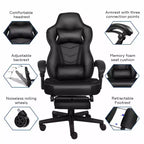 Sedia da gaming ELECWISH con poggiapiedi, supporto lombare, sedia da computer traspirante con cuscino a molle insacchettate, sedie per adulti