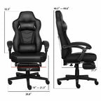 Sedia da gaming ELECWISH con poggiapiedi, supporto lombare, sedia da computer traspirante con cuscino a molle insacchettate, sedie per adulti