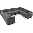 192 U Shape Chenille Sectional Couch, 8 Seater Oversized Modular Sofa Set for Living Room Office-Morden Fort