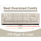192 U Shape Chenille Sectional Couch, 8 Seater Oversized Modular Sofa Set for Living Room Office-Morden Fort