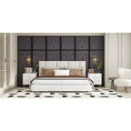 Comodino Bianco Alla Moda Famapy 3 Cassetti Scorrevoli Bello e Resistente