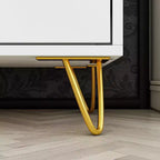 Comodino Bianco Alla Moda Famapy 3 Cassetti Scorrevoli Bello e Resistente