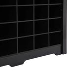 Whisen Rustic Shoe Storage Cabinet, Entryway Shoe Rack with 24-Shoe Cubby Console and Curved Base