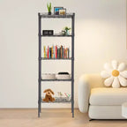 BestMassage 5-Tier Wire Shelf Unit Metal Shelving with Stable Base for Organizing Books Toys Clothes Kitchenware in Home Garage Office