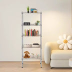 BestMassage 5-Tier Wire Shelf Unit Metal Shelving with Stable Base for Organizing Books Toys Clothes Kitchenware in Home Garage Office