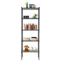 BestMassage 5-Tier Wire Shelf Unit Metal Shelving with Stable Base for Organizing Books Toys Clothes Kitchenware in Home Garage Office